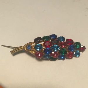 Vintage Peacock Feather Brooch